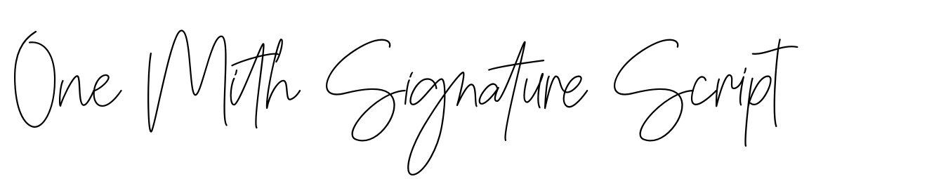 One Mith Signature Script